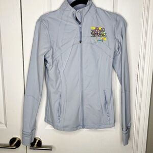 Lululemon Light Blue Define Zip up Jacket Size 8 - embroidered volleyball